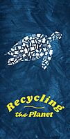 OUT OF STOCK Indigo and yellow Turtle Towel Made of Recycle Plastic Bottles OUT OF STOCK Indigo and yellow Turtle Towel Made of Recycle Plastic Bottles