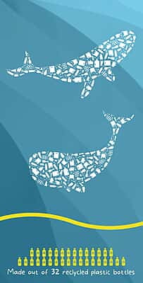 CURRENTLY OUT OF STOCK Green/Gray Whale Towel Made of Recycle Plastic Bottles CURRENTLY OUT OF STOCK Green/Gray Whale Towel Made of Recycle Plastic Bottles
